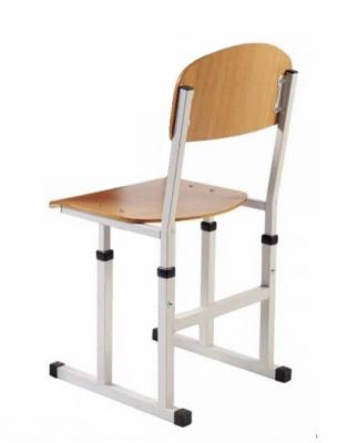 Учнівський полозковий стілець на квадратній трубі, з хім. стійким покриттям HPL, регулюється на ростові групи №4-6, АНШАР ГРУП (90240 HPL)